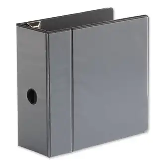 Deluxe Easy-to-Open D-Ring View Binder, 3 Rings, 5" Capacity, 11 x 8.5, Black