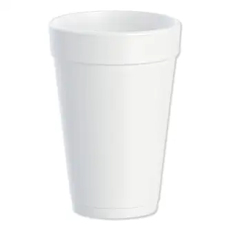 Foam Drink Cups, 16 oz, White, 25/Bag, 40 Bags/Carton
