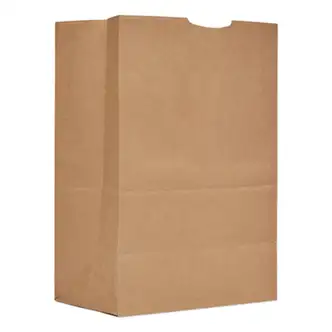 Grocery Paper Bags, 20-25 lb Capacity, 1/6 BBL, 12" x 7" x 17", Kraft, 500 Bags