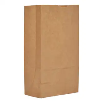 Grocery Paper Bags, 5-10 lb Capacity, #12, 7.06" x 4.5" x 13.75", Kraft, 500 Bags