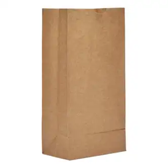 Grocery Paper Bags, 35 lb Capacity, #8, 6.13" x 4.17" x 12.44", Kraft, 500 Bags