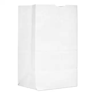 Grocery Paper Bags, 40 lb Capacity, #20 Squat, 8.25" x 5.94" x 13.38", White, 500 Bags