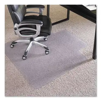 EverLife Intensive Use Chair Mat for High Pile Carpet, Rectangular with Lip, 45 x 53, Clear