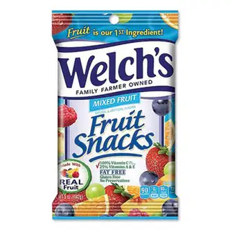 Fruit Snacks, Mixed Fruit, 5 oz Pouch, 12/Carton