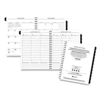 Executive Weekly/Monthly Planner Refill with 15-Minute Appointments, 11 x 8.25, White Sheets, 12-Month (Jan to Dec): 2024