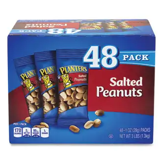 Salted Peanuts, 1 oz Pack, 48/Box, Ships in 1-3 Business Days