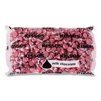 KISSES, Milk Chocolate, Pink Wrappers, 66.7 oz Bag, Ships in 1-3 Business Days