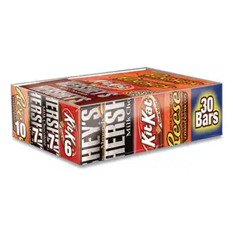 Full Size Chocolate Candy Bar Variety Pack, Assorted 1.5 oz Bar, 30 Bars/Box, Ships in 1-3 Business Days