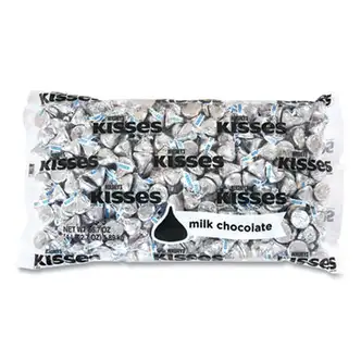 KISSES, Milk Chocolate, Silver Wrappers, 66.7 oz Bag, Ships in 1-3 Business Days