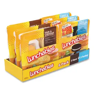 Lunchables Variety Pack, Turkey/American and Ham/Cheddar, 6/Carton, Ships in 1-3 Business Days