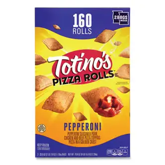 Pepperoni Pizza Rolls, 39.9 oz Bag, 80 Rolls/Bag, 2 Bags/Carton, Ships in 1-3 Business Days