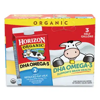 Organic 2% Milk, 64 oz Carton, 3/Carton, Ships in 1-3 Business Days
