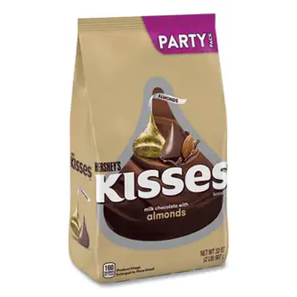 KISSES Milk Chocolate with Almonds, Party Pack, 32 oz Bag, Ships in 1-3 Business Days
