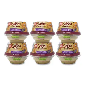 Classic Hummus with Pretzel, 4.56 oz Cup, 6 Cups/Pack, Ships in 1-3 Business Days
