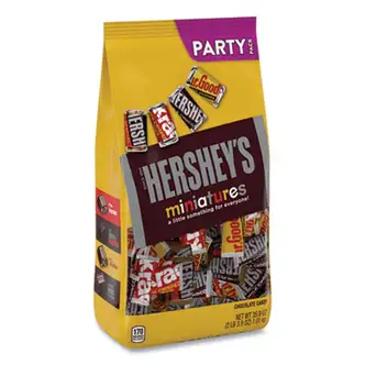 Chocolate Miniatures Party Pack Assortment, 35.9 oz Bag, 2 Bags/Carton, Ships in 1-3 Business Days