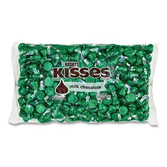 KISSES, Milk Chocolate, Green Wrappers, 66.7 oz Bag, Ships in 1-3 Business Days