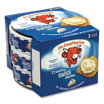 Creamy Swiss Wedge, 6 oz Tub, 3 Tubs/Pack, Ships in 1-3 Business Days
