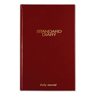 Standard Diary Daily Journal, 2024 Edition, Wide/Legal Rule, Red Cover, (210) 12 x 7.75 Sheets