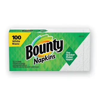 Quilted Napkins, 1-Ply, 12.1 x 12, White, 100/Pack, 20 Packs per Carton