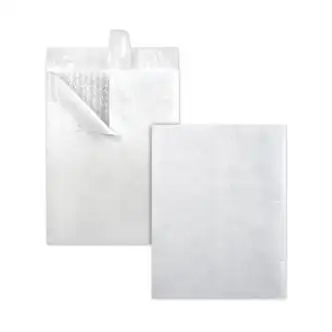 Bubble Mailer of DuPont Tyvek, #13 1/2, Square Flap, Redi-Strip Adhesive Closure, 10 x 13, White, 25/Box