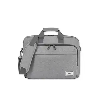 Sustainable Re:cycled Collection Laptop Bag, Fits Devices Up to 15.6", Recycled PET Polyester, 16.25 x 4.5 x 12, Gray