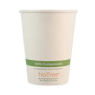 NoTree Paper Hot Cups, 12 oz, Natural, 1,000/Carton