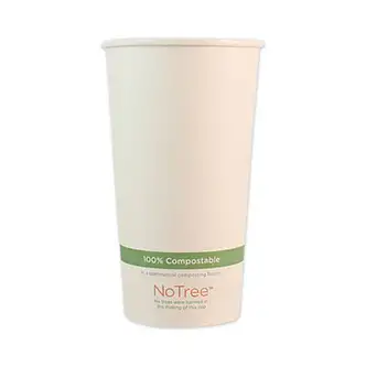 NoTree Paper Hot Cups, 20 oz, Natural, 1,000/Carton