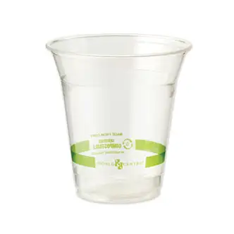 PLA Clear Cold Cups, 12 oz, Clear, 1,000/Carton