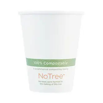 NoTree Paper Hot Cups, 4 oz, Natural, 1,000/Carton