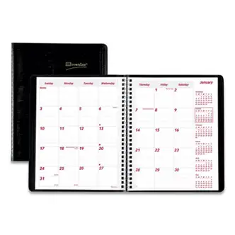 Essential Collection 14-Month Ruled Monthly Planner, 8.88 x 7.13, Black Cover, 14-Month (Dec to Jan): 2023 to 2025