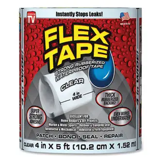 General Purpose Repair Tape, 4" x 1.67 yds, Clear