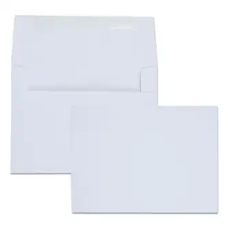 Greeting Card/Invitation Envelope, A-6, Square Flap, Gummed Closure, 4.75 x 6.5, White, 100/Box