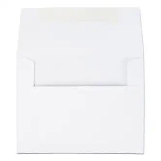 Greeting Card/Invitation Envelope, A-2, Square Flap, Gummed Closure, 4.38 x 5.75, White, 100/Box