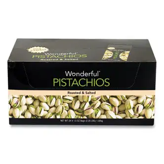 Roasted and Salted Pistachios, 1.5 oz Bag, 24/Pack, Ships in 1-3 Business Days