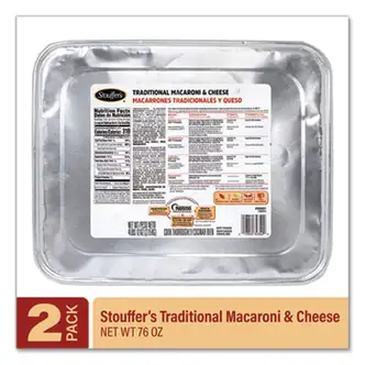 Traditional Baked Macaroni and Cheese, 76 oz Tray, 2/Pack, Ships in 1-3 Business Days