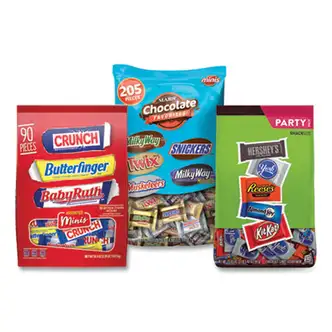 All Time Favorites Minis Mix, Hersheys/Mars/Nestle, 3 Bags, 8.84 lbs Total/Carton, Ships in 1-3 Business Days