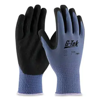 GP Nitrile-Coated Nylon Gloves, Large, Blue/Black, 12 Pairs