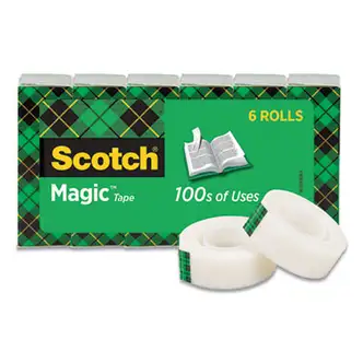 Magic Tape Refill, 1" Core, 0.75" x 22.2 yds, Clear, 6/Pack