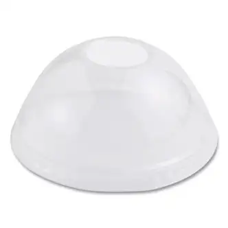 PLA Clear Cold Cup Lids, Dome Lid, Fits 9 oz to 24 oz Cups, 1,000/Carton