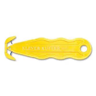 Kurve Blade Plus Safety Cutter, 5.75" Plastic Handle, Yellow, 10/Box