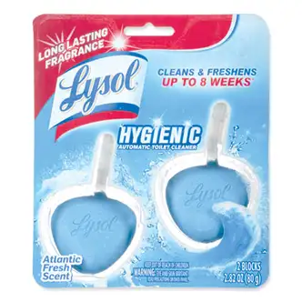 Hygienic Automatic Toilet Bowl Cleaner, Atlantic Fresh, 2/Pack