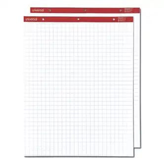 Easel Pads/Flip Charts, Quadrille Rule (1 sq/in), 27 x 34, White, 50 Sheets, 2/Carton