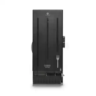 SmartStock Mediumweight Polystyrene Dispenser, Holds 120 Forks, 10 x 8.78 x 24.75, Translucent Black