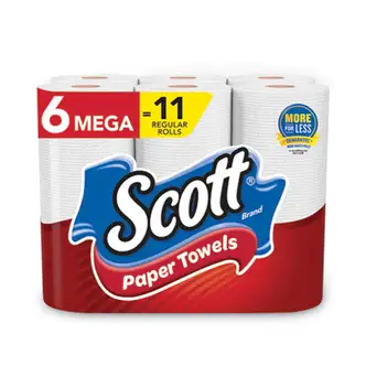 Choose-a-Size Mega Kitchen Roll Paper Towels, 1-Ply, 102/Roll, 6 Rolls/Pack, 4 Packs/Carton