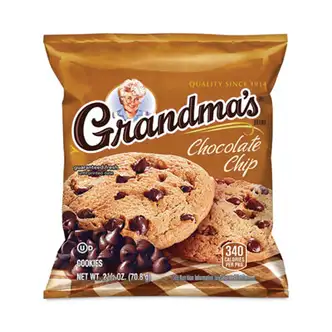 Homestyle Chocolate Chip Cookies, 2.5 oz Pack, 2 Cookies/Pack, 60 Packs/Carton, Ships in 1-3 Business Days