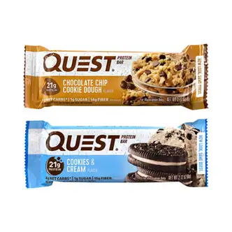 Protein Bar Value Pack, Chocolate Chip Cookie Dough, Cookies and Cream, 2.12 oz Bar, 14/Carton, Ships in 1-3 Business Days
