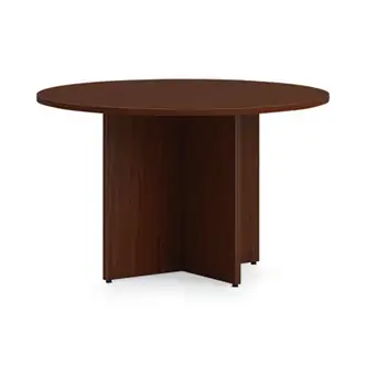Mod Round Conference Table Top, 48" Diameter, Traditional Mahogany