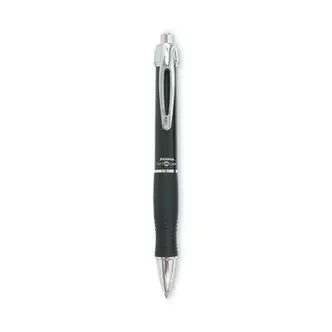 Sarasa Dry X10 Gel Pen, Retractable, Medium 0.7 mm, Black Ink, Black/Silver Barrel, 12/Pack