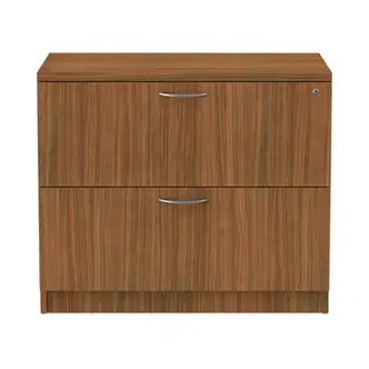 Alera Valencia Series Lateral File, 2 Legal/Letter-Size File Drawers, Modern Walnut, 34" x 22.75" x 29.5"