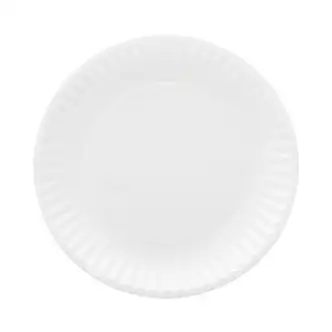 Coated Paper Plates, 6" dia, White, 100/Pack, 12 Packs/Carton